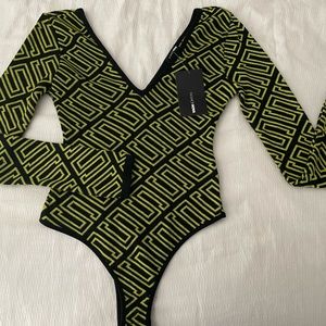 Green chic body suit